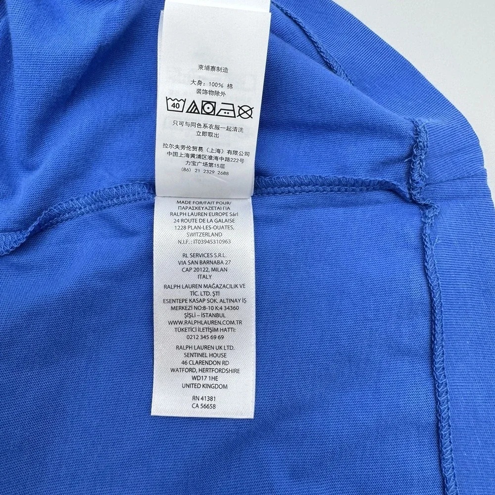 Polo Ralph Lauren Classic Blue Mens 6XB Big And Tall Crew Neck